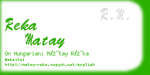 reka matay business card